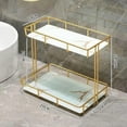 thumbnail image 3 of kurtrusly Rack de Rangement Multi-Couches Boîte de Rangement Parfum Bijoux Panier L Double Couche Blanc 1Set, 3 of 6