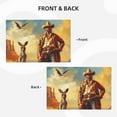 thumbnail image 4 of Placemats Set of 4 / 6, Western Cowboy Kangaroo Placemats for Dining Table Indoor/Outdoors Heat Resistant Washable Placemats 18" x 12", 4 of 8