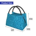 thumbnail image 2 of Fotbe Blue Glitter Bolsa Térmica Portátil con Estampado, Bolsa de Entrega de Alimentos Aislada, Bolsa Reutilizable de Gran Capacidad para Comidas y Supermercado, 2 of 6