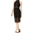 thumbnail image 1 of Vestido tubo de encaje Bardot para mujer, negro, extragrande, 1 of 1