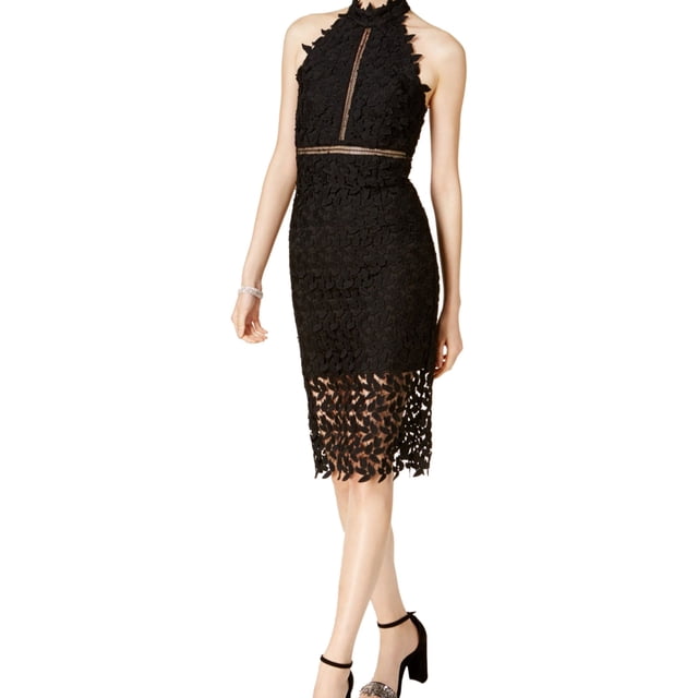 Bardot Womens Lace Sheath Dress black XS