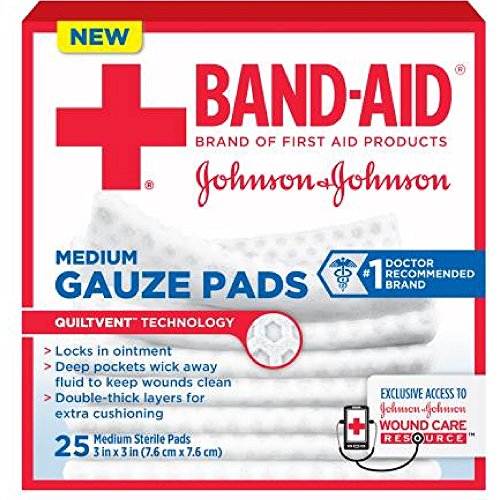 BandAid Brand Cushion Care NonStick Gauze Pads, IndividuallyWrapped