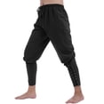 thumbnail image 2 of Mens Casual Pants Casual Elastic Waist Drawstring Pants Lightweight Straight-Legs Loose Beach Yoga Pants Casual Summer Beach Loose Trousers Summer Beach Yoga Trouser Linen Pant, 2 of 8