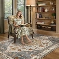 thumbnail image 3 of Wonnitar 4'x6' Boho Tribal Area Rug, Large Rugs for Living Room, Soft Non Slip Washable Non Shedding Playroom Mat Indoor Nursery Carpet for Living Dining Classroom Dorm Office, 3 of 8