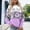 Purple, variant on Womens Crew Neck Sweatshirts Floral Color Block Print Long Sleeve Pullover Boho Cottagecore Casual Top S