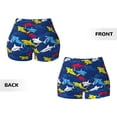 thumbnail image 5 of Naloa Cartoon Shark Biker Shorts for Women Seamless Scrunch Short Women’s Yoga Shorts for Gym Running Sport Shorts - Small, 5 of 9