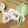 thumbnail image 5 of Cdar 4Pcs Napkin Rabbit Wooden Serviettes Buckle Holder Wedding Party Table Decor Decorate, 5 of 8