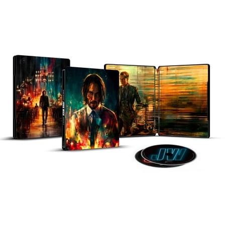 John Wick 4 Steelbook (Walmart Exclusive) (Blu-Ray + DVD + Digital Copy) with Character Cards