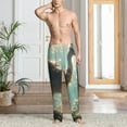 thumbnail image 2 of Logiee Majestic Ostrich In Forest Print Pajama Pants for Men,Men’s Pajama Bottoms,Mens PJ Pants with Pockets & Button Fly-Small, 2 of 6