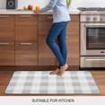 thumbnail image 6 of Grey Plaid Door Mat Indoor Outdoor, Spring Summer Farmhouse Buffalo Checkered Non Slip Welcome Mat with Rubber Backing, Absorbent Fabric Front Door Mats Entryway Rug for Home Patio Entrance 24"x36", 6 of 8