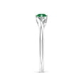 thumbnail image 3 of Angara Natural 0.24 Ct. Emerald Solitaire Ring in 14K White Gold for Women (Ring Size: 12), 3 of 9