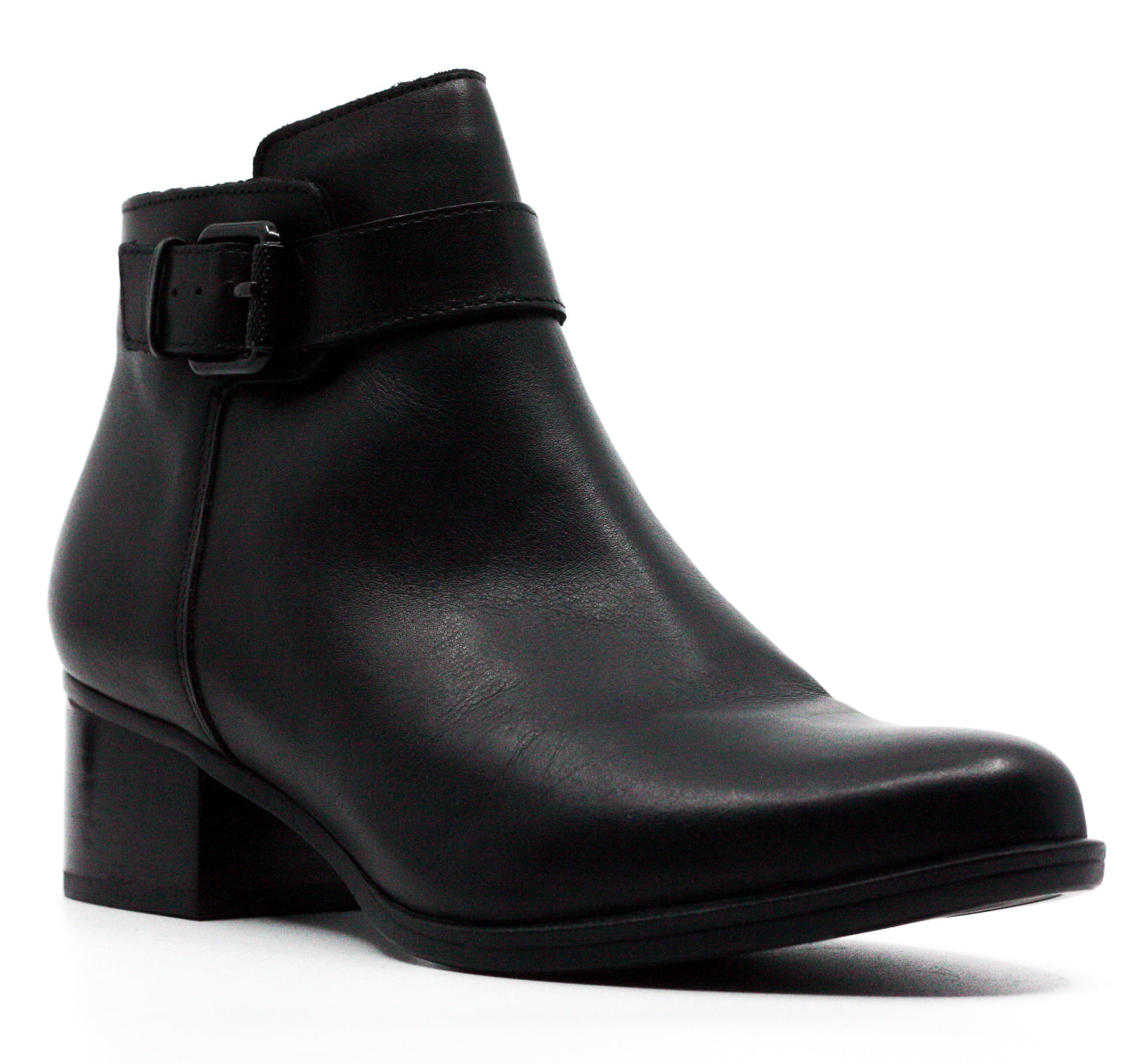 Naturalizer - Naturalizer | Dora Leather Block Heel Boots | Black ...