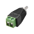 thumbnail image 1 of Adaptador de conector de audio y video RCA macho a terminal de tornillo AV verde para sistema de cámara de seguridad CCTV, 1 of 5