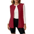 thumbnail image 7 of yillto Womens Sherpa Fleece Sleeveless Vest Jackets Lightweight Warm Fuzzy Open Front Fall Clothes Winter Coats, 7 of 7