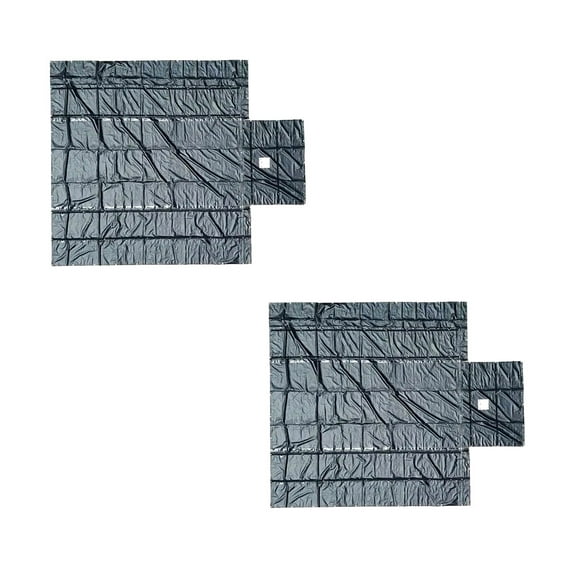 (2 Pack) Airbag / Parachute Fabric Black Ultra Light Lumber Tarp 16' x 27' (4' Drop) - 14 Oz Vinyl Lumber Tarps for Flatbed Truck & Trailer