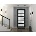 thumbnail image 3 of Front Exterior Prehung Metal-Plastic Door Frosted Glass / Manux 8002 Matte Black / Office Commercial and Residential Doors Entrance Patio Garage 36" x 80" Right-hand Inswing, 3 of 5