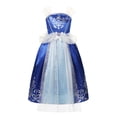 thumbnail image 1 of HAWEE Girls Cinderella Blue Princess Sparkle Dress, Halloween Birthday Party Outfit, 1 of 4