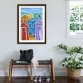 thumbnail image 3 of Art.com Rainbow Beach Huts Art Print by Peter Adderley, Brown Frame Wall Art, 32" x 44", 3 of 5