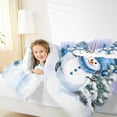 thumbnail image 4 of Manfei Blue Cute Snowman Bedding Comforter Set, Merry Christmas Twin Comforter Sets, Teens Boys Girls Kids Reversible Bedding Set, Microfiber Bedroom Decor, 2 Pieces, 4 of 8