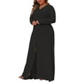 thumbnail image 4 of Agnes Orinda Plus Size Side Split Cardigans Swimsuit Cover Ups Beach Dress, 4 of 5