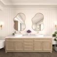 thumbnail image 6 of Swafrrt 24x36 inch Gold Irregular Wall Mirror, Asymmetrical Mirror, Wall Mounted Mirrors, Abstract Wavy Aluminum Alloy Frame Mirror for Bathroom, Bedroom, Living Room, Entryway, 6 of 9