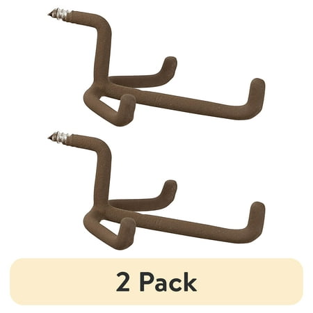 (2 pack) Allen Company Triple Screw-In Gear Hanger & Hook - Lightweight Quiet Design for Tree Stand & Blind - Brown