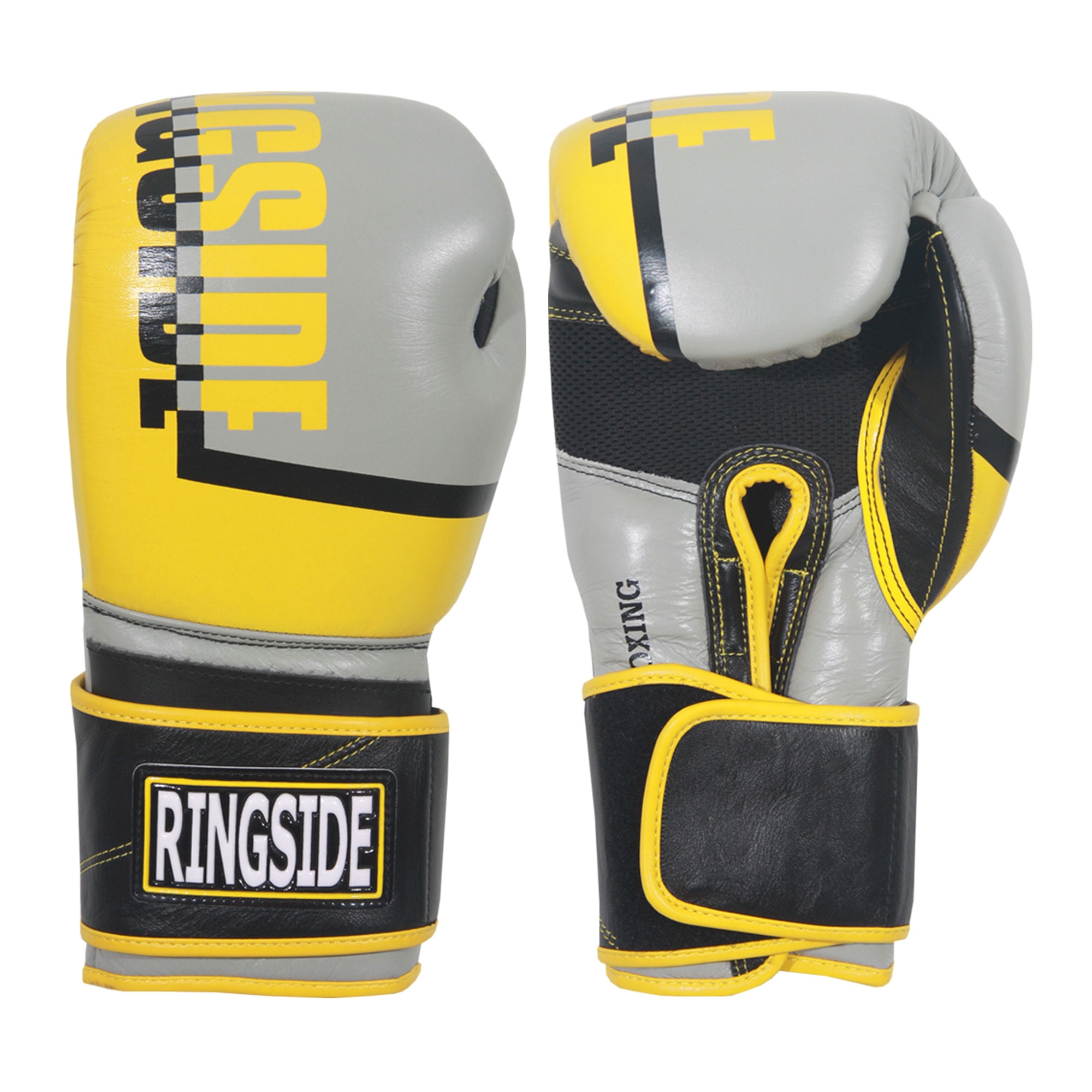 Ringside Omega Sparring Boxing Gloves, Black/Gold, 16 oz.
