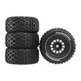 thumbnail image 4 of Dualoai RC Car Tire 4x Easy to Use Practical Replace Parts Convenient Toy Car Wheels black, 4 of 9