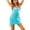 Sky Blue, variant on Women's Sexy Swimsuit Beach Bathing Suit Strappy Scoop Neck Cover Up Crochet Light Cutout Net Lace Up Black 12-14