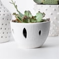 thumbnail image 2 of Jamie Young Co Coastal Ceramic Lacerated Bowl in Textured Matte White, 2 of 6
