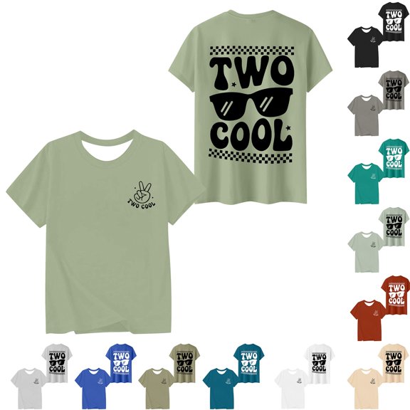 RTKFRFLM Stylish Boys' Graphic T-Shirt Short Sleeve Crewneck Casual Summer Tee Top with Modern Letter Design Soft Cotton for All-Day Comfort Wardrobe Piece for Youths Ages 4-14