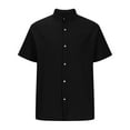 thumbnail image 3 of HaoXianJian Men's Shirts Short Sleeve Casual Shirts Button Up Shirt for Men Beach Summer Spread Collar Beach Shirts Lightweight Shirt, 3 of 5