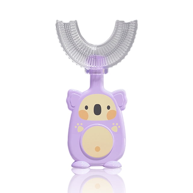 Toystoory Cepillo de Manual de silicona en forma de U para niños, boca entera, bebé de doble cara con boca dental, cabezal de cepillo Suministros de limpieza para el hogar púrpura L Toystoory HA009121-06