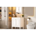thumbnail image 7 of 30" Bathroom Vanity & Mirror Medicine Cabinet , Modern Furniture Piece, Ceramic Sink, Soft-close, White With Cabinet, Storage Solution Package, Rust- Option,, 7 of 7