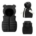 thumbnail image 5 of Esaierrr Kids Boys Hooded Ears Sleeveless Down Jacket 1-7Y Solid Colour Warm Vest Outerwear Zip Cotton Coat Tops Spring Autumn, 5 of 8