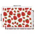 thumbnail image 5 of Strawberry Themed Placemats for Summer Dining, Set of 6 Flax Linen Wrinkle Free Heat Resistant Table Mats with Red Berry Pattern for Fruity Kitchen Decor, 5 of 5