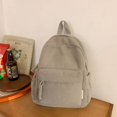 thumbnail image 2 of Mochilas informales de hilo de coser con compartimento interior sólido, gran capacidad, 2024, bolsos de venta caliente para mujeres, mochilas de nailon con cremallera, 2 of 5