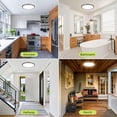 thumbnail image 4 of Hepside LED Flush Mount Ceiling Light Fixture Oil Rubbed Bronze, 12" 24W, Dimmable&3000K-6500K Adjustable Low Profile Ceiling Lights, 3200LM Modern Lamp for Kitchen, Bedroom, Porch, Hallway, Bronze, 4 of 9