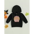 thumbnail image 2 of Wassery Toddler Boys Halloween Hooded Sweatshirts  6M 12M 18M 24M 3T 4T Kids Halloween Clothes Long Sleeve Letter Pumpkin Print Pullover Tops, 2 of 8
