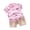B05 outfits-Pink, variant on Xudanell Summer Baby Boy Clothes Casual Beach Toddler Baby Boy Cartoon Feather Print Button T Shirt Matching Shorts Set Outdoor Pink 2-3 Years