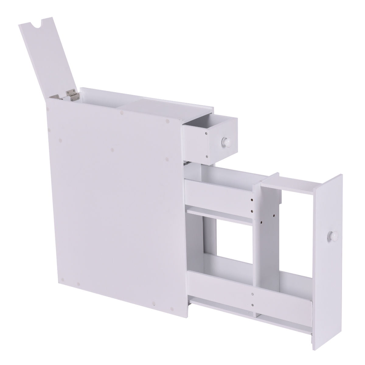 Costway Narrow Wood Floor Bathroom Storage Cabinet Holder Organizer Costway Narrow Wood Floor Bathroom Storage Cabinet Holder Organizer Bath Toilet Com
