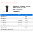 thumbnail image 2 of Ignition Coil - Compatible with 1982 - 1994 Saab 900 Convertible 1983 1984 1985 1986 1987 1988 1989 1990 1991 1992 1993, 2 of 2