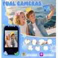thumbnail image 4 of Inadays Kids Smart Phone for Boys Gifts - Toddler Christmas Birthday Gift for Age 3 4 5 6 7 8 Year Old, Kids Cell Phone Toy with Touchscreen, Dual Cameras, Learning,Mp3 Player,Games with 32 GB Card, 4 of 8