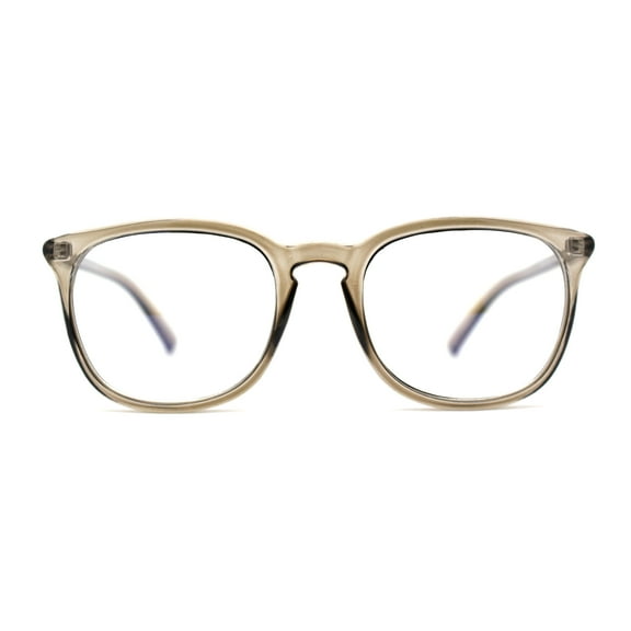 Hipster Rectangle Plastic Keyhole Blue Light Filtering Computer Glasses Slate