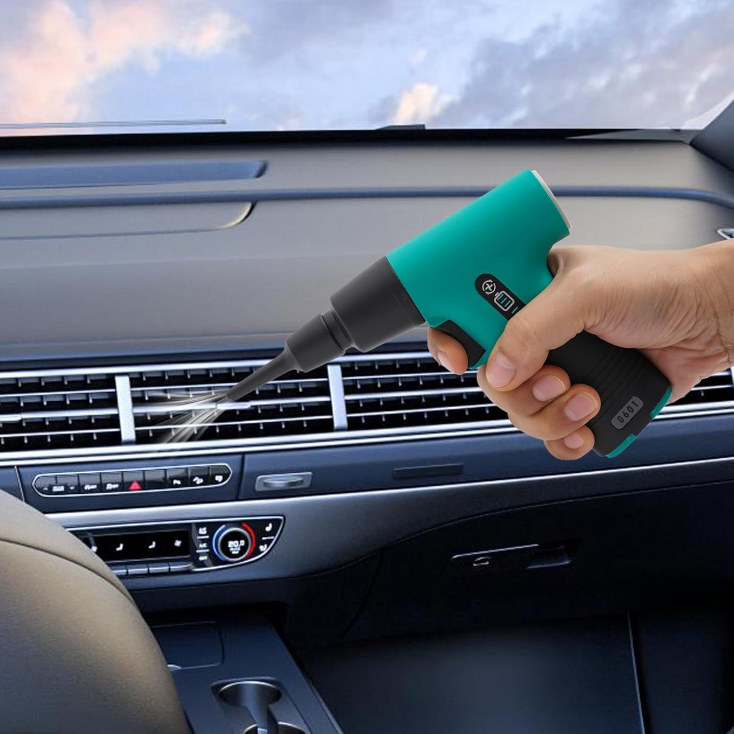 Electric Air Duster for Home Car Keyboard PC Deep,Blower Fan Electric Cleaner,Green,13000RPM,3 Speeds