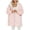 Pink, variant on VANLOFE Unisex Warm Pajamas Household Clothes Solid Bathrobe Lengthened Night-robe Man's Nightgown Hooded Robes Pink Robes Sleepwear for Woman