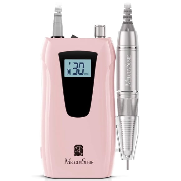 MelodySusie Professional Nail Drill 30000RPM, SC320D Rechargeable Electric Nail Drill Machine, Cordless Nail E File for Acrylic Gel Nails, 8pcs Nail