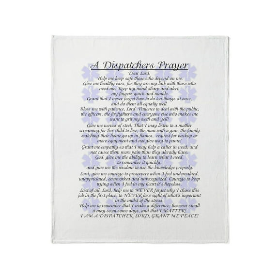 CafePress - DISPATCHERS PRAYER Throw Blanket - Soft Fleece Throw Blanket, 50"x60" for All Ages