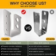 thumbnail image 4 of 2x4 Door Barricade Brackets (2 pcs) , Drop Open Bar Holder Marine Grade Stainless Steel U Bracket for 2 by 4 Lumber as Security Door Reinforcement, Door Jammer, Barn, Shed, Garage, Gate, 4 of 9