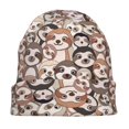 thumbnail image 7 of Naloa Brown Sloth Soft Beanie Hat, Knit Beanie Daily Beanie in Fine Knit for Women Men Winter Travel, Outdoor, 7 of 7